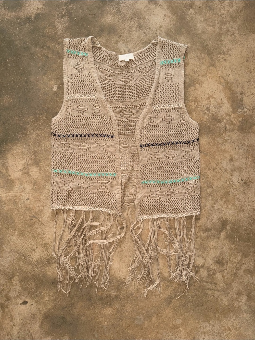 Umgee Fringe Crochet Knit Vest L Fall Fashion Thanksgiving Fit Family Photos
